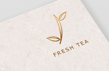 Gold Colour Logo Design In A Paper Sheet