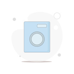 Washing machine vector flat illustration on white