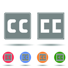 CC Creative Commons icon vector logo isolated on background