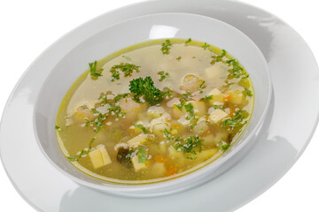 Festagssuppe in Schale