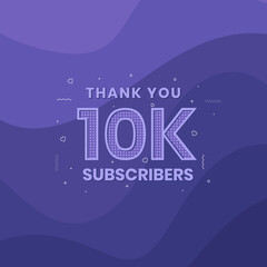 Obraz premium Thank you 10000 subscribers 10k subscribers celebration.