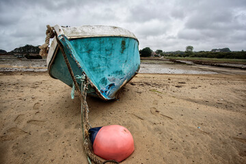 Scenery in Brittany France with the Ocean and different types of Boats © Nailia Schwarz