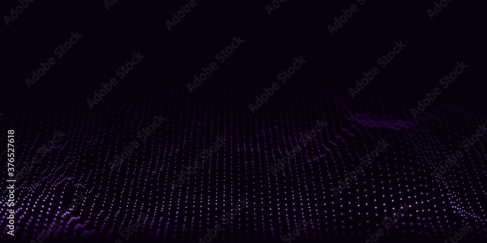 Poster 3d abstract digital technology background. futuristic sci-fi user interface concept with gradient do