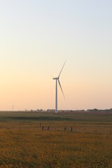Wind Turbine in Kansas morning