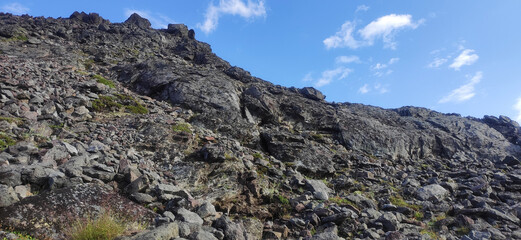 Volcanoes and mountains of Kamchatka.