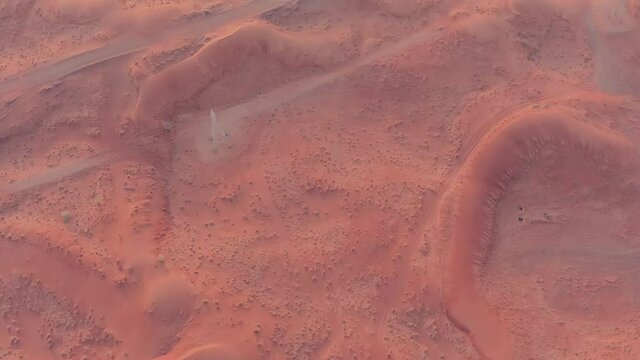 4K Drone Footage, Aerial view of Dry Desert in Dubai with Sand Ripples, Geological Landscape of High Dune Desert in United Arab Emirates, Drone Videos
