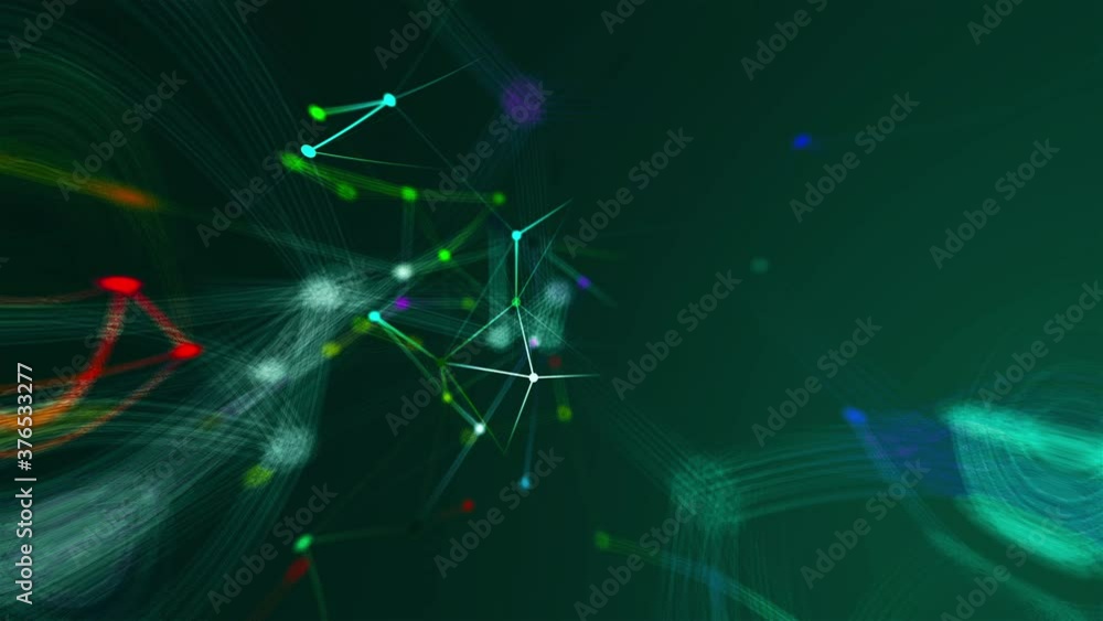 Poster abstract connection dots. technology background. network concept. 3d rendering
