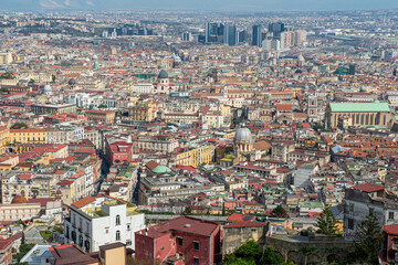 Fototapeta premium High view of Naples