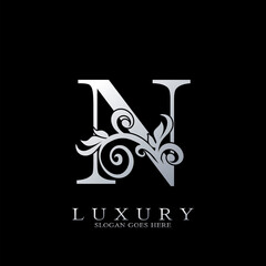 N Letter Logo Monogram Luxury Initial Logo vector design.