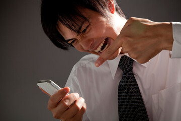 怒るビジネスマン