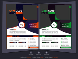 Ultimate fitness gym flyer template