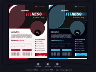 Ultimate fitness gym flyer template