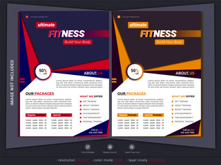 Ultimate fitness gym flyer template