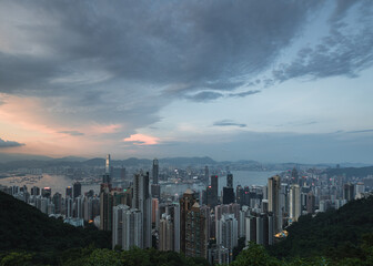 Ausblick von Victoria Peak in Hongkong