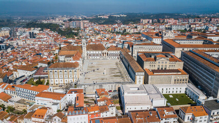 Fototapeta na wymiar Aerial view of the University of Coimbra, Portugal