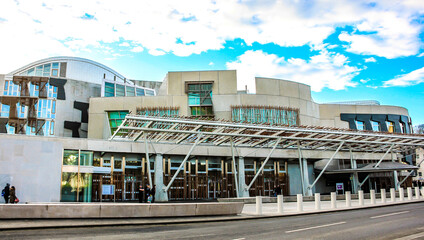 The Scottish Parliament Building in Edinburgh. - obrazy, fototapety, plakaty