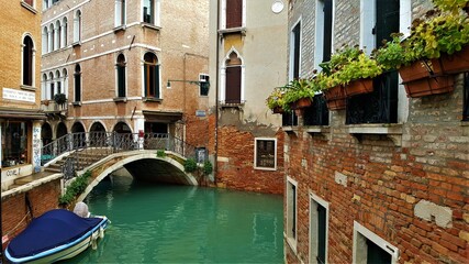 Fototapeta na wymiar A Channel Venice, Italy