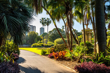 View of the Royal Botanic Garden, Sydney, NSW Australia