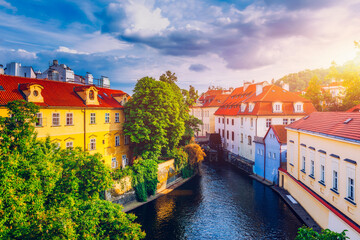 Certovka (Devil's Canal), sometimes also called little Prague Venice. Czechia. Certovka Canal...