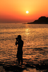Photographer at Sunset