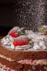 Delicious hand made strawberry pie