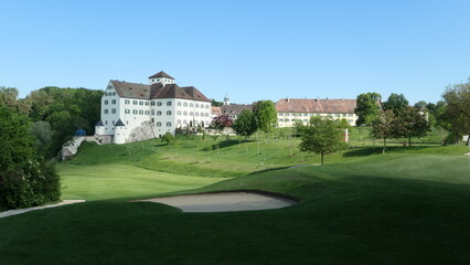 Fototapeta na wymiar Golfplatz Schloß Langenstein