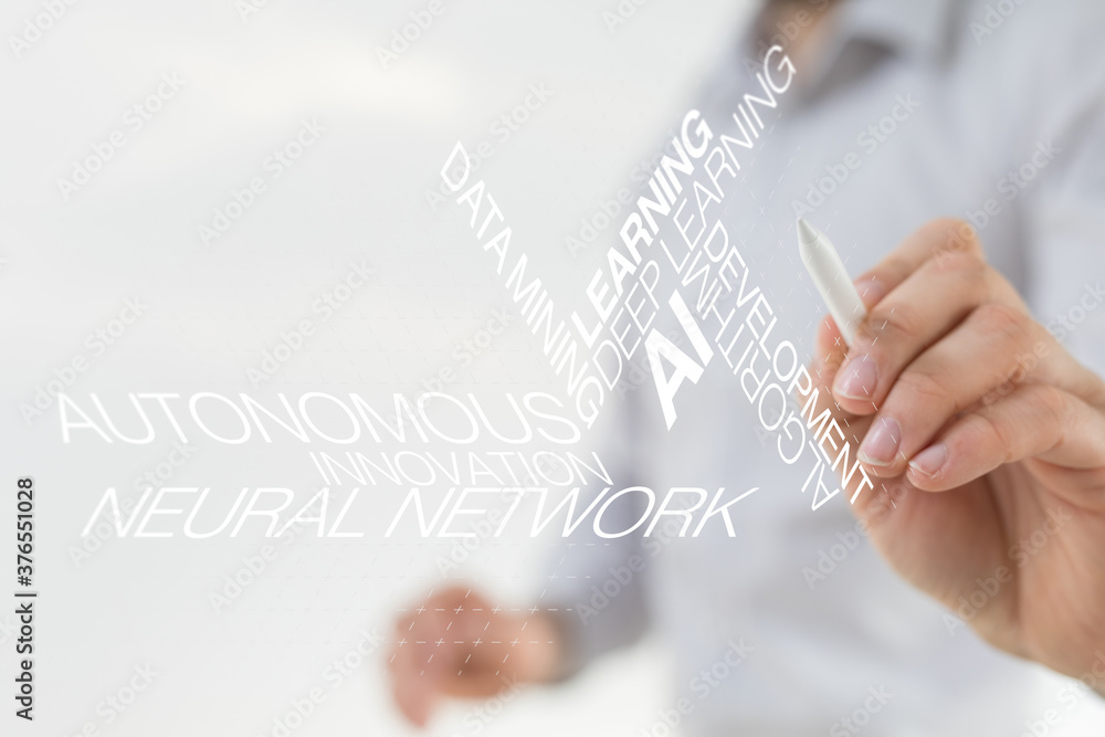 Aufkleber industrie 4.0 robot automation ai future digital
