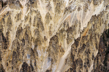 Rock and Sand Formations at the Grand Canyon, Yellowstone National Park