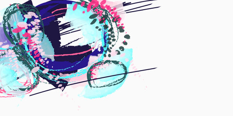 Liquid painting art abstract marble painting background gray blue pink texture. Art abstract background with dots vector eps10