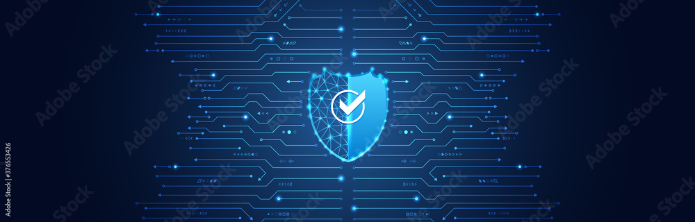 Poster Data protection, privacy, and internet security concept. Cybersecurity for business and internet project. Vector illustration of a data security services.