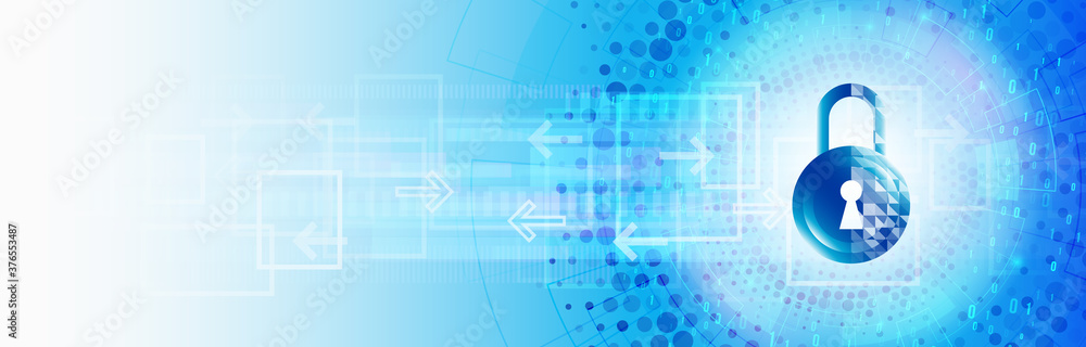 Poster Digital security and network protection. Cybersecurity for internet projects. Antivirus technology web services.