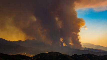 El Dorado fire day one viewed form HWY 330