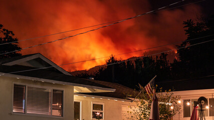 El Dorado Wildfire view overnight on 1st night 