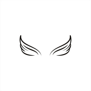 Pair of artistic wings vector illustration