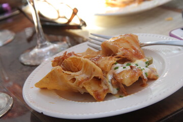 almuerzo frito, queso verduras, comida sana, estilo comida gastronomica