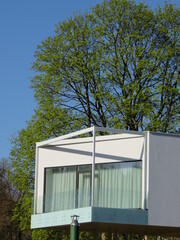 modern building in a park