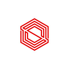 S HEXAGON MONOGRAM LOGO