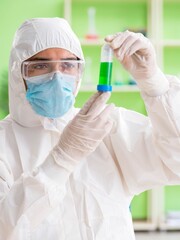 Chemist working in the lab on new experiment