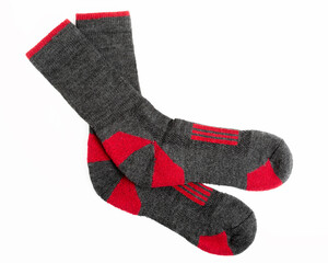 Woolen sport socks for cooler weather.