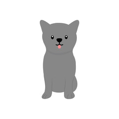 Weimaraner Dog Breed icon, flat style