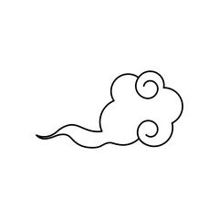 mid autumn concept, chinese cloud icon, line style