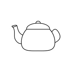 tea pot icon, line style