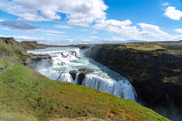 Gullfoss waterfall in scenic Iceland
