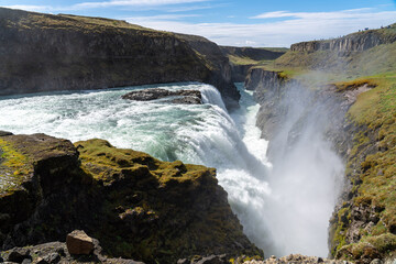 Gullfoss waterfall in scenic Iceland
