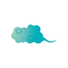 icon of oriental cloud, detailed style
