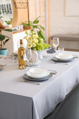 Interior of modern dining room