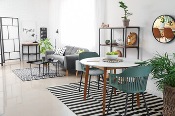 Interior of modern dining room