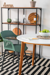 Interior of modern dining room