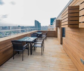 Terrace cafe on top floor