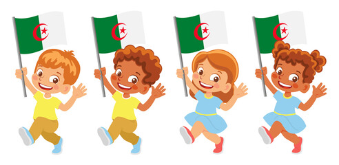 algeria flag in hand set